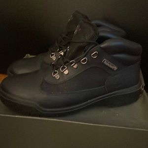 Mens black Timberland field boots